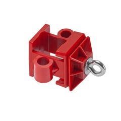  Schilderbefestigungen Wemas Klemmschelle Typ K0 - rot - zum Öffnen - mit Ösen für Rohre 40x40 mm und Ø42 mm 12451643